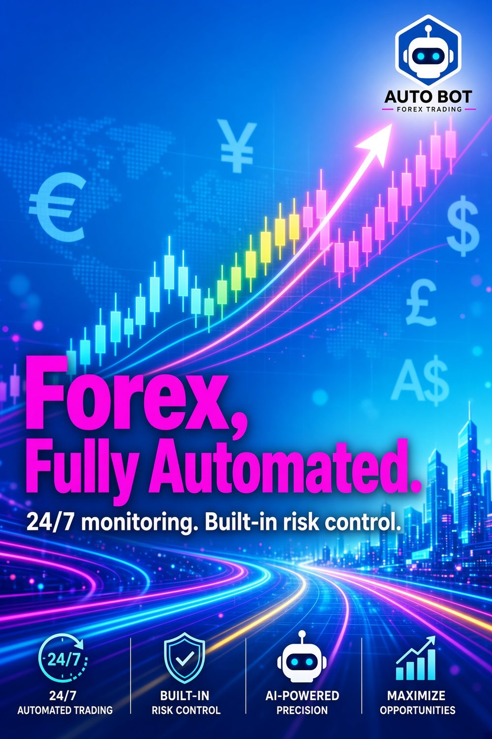 Forex, fully automated — AI trading bot with 24/7 monitoring and built-in risk control